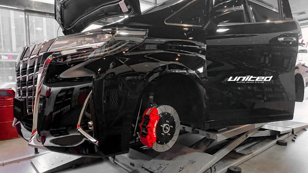 UNITED 高品質鍛造卡鉗-前大六活塞+SP380mm 前煞車盤(TOYOTA Alphard) | 聯結汽車有限公司 T&UNITED Racing.