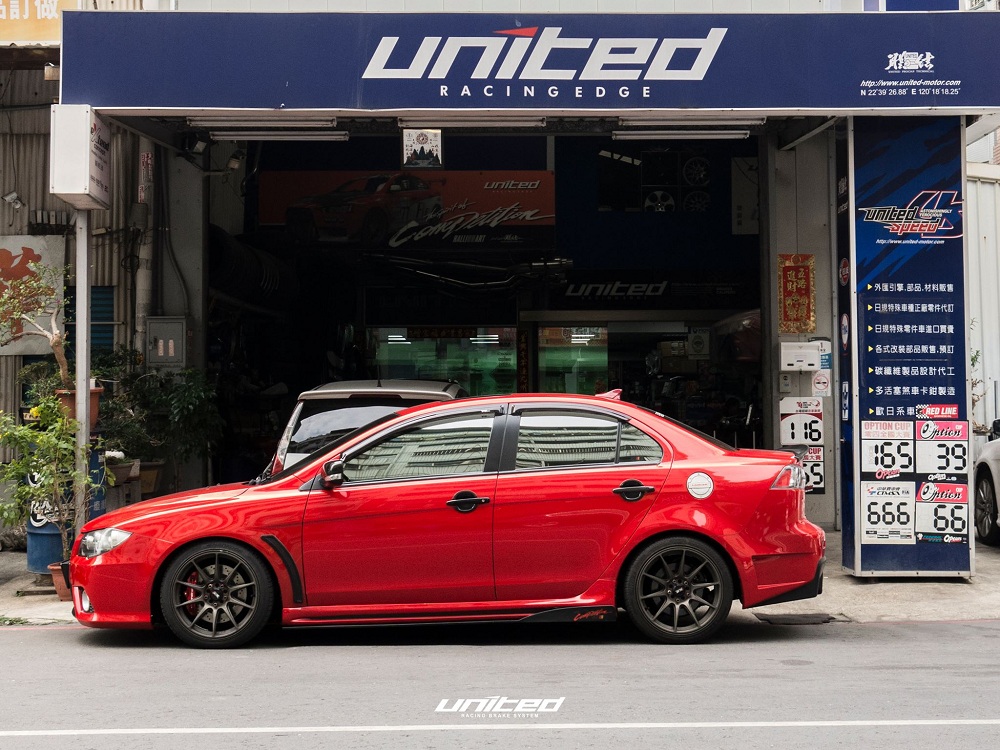 MISUBISHI FORTIS 安裝UNITED  前大四卡鉗+330mm一體單片式碟盤 | 聯結汽車有限公司 T&UNITED Racing.