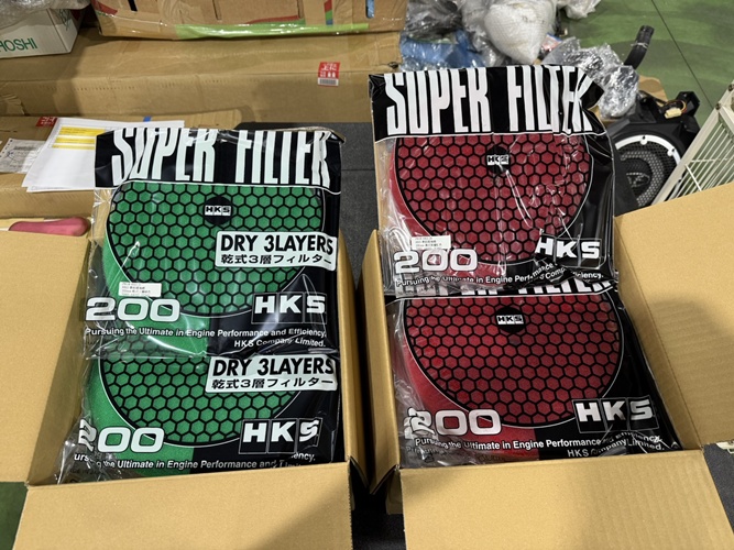 日本外匯 HKS 香菇頭海綿  200mm 乾式三層綠色 70001-AK022